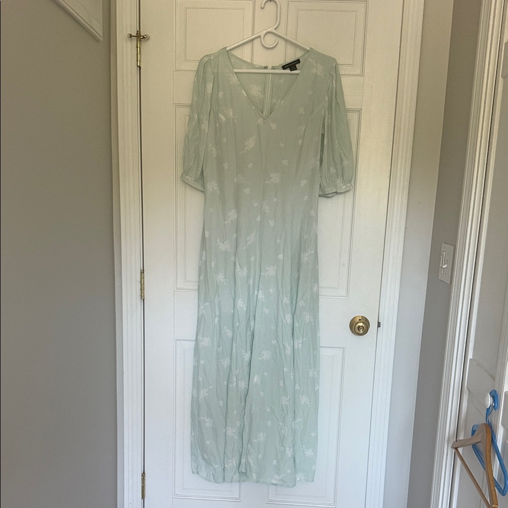 Something Navy Light Green Maxi Dress